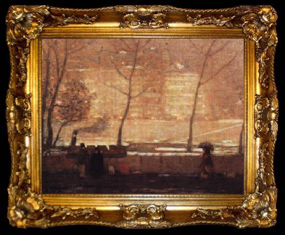 framed  James Wilson Morrice Quai des Grands-Augustins, ta009-2